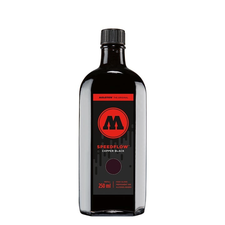 Uántöltő SPEEDFLOW COCKTAIL MOLOTOW - shiny black 250 ml