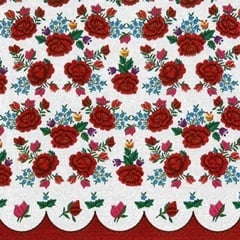 Decoupage szalvéták Poppies Embroidery Pattern - 1 db