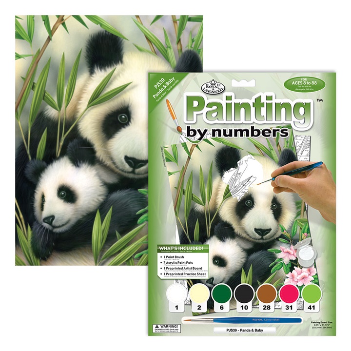 Kreatív festőkészlet - Panda a kölykével 