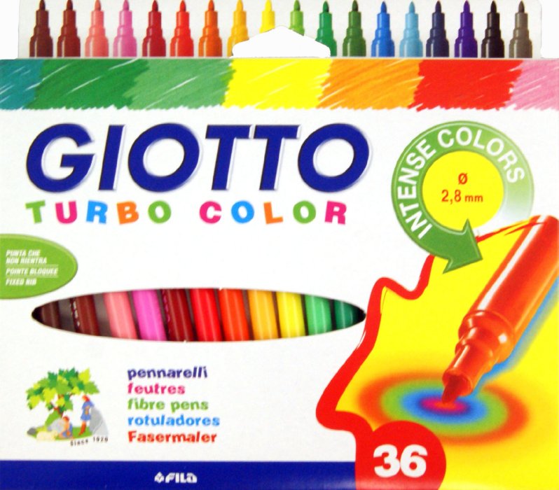 Filctollak GIOTTO TURBO COLOR / 36 szín