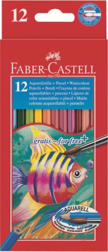 Akvarell szinesceruza készlet - 12 szín - papír doboz