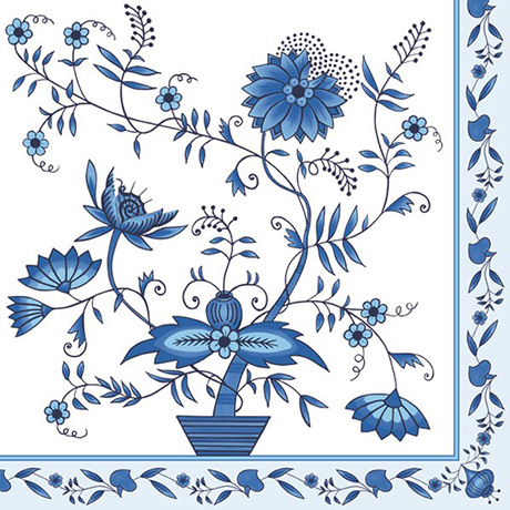 Decoupage szalvéta - Kék virágok - 1 db