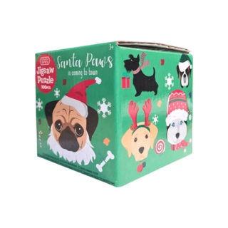 Gyerek puzzle karácsonyi | karácsonyi kutyák 100 db