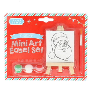 Mini festőállvány festővászonnal | szett Santa