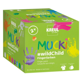 Ujjfesték készlet MUCKI Wild Child - KREUL / 8 x 150 ml