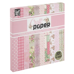 Scrapbooking papír 20 x 20 cm | rózsaszín árnyalatok