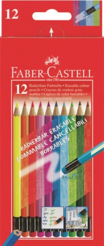 Szinesceruza készlet radírral- 12 szín
