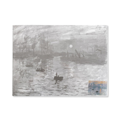 Vászon kartonon műalkotás vázlatával - Impression Sunrise, Monet